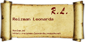 Reizman Leonarda névjegykártya